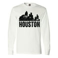 thumbnail image 1 of Inktastic Houston Skyline Grunge Long Sleeve T-Shirt, 1 of 5