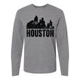 thumbnail image 1 of Inktastic Houston Skyline Grunge Long Sleeve T-Shirt, 1 of 5