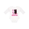thumbnail image 1 of Inktastic Houston Texas Cowgirl Girls Long Sleeve Baby Bodysuit, 1 of 5