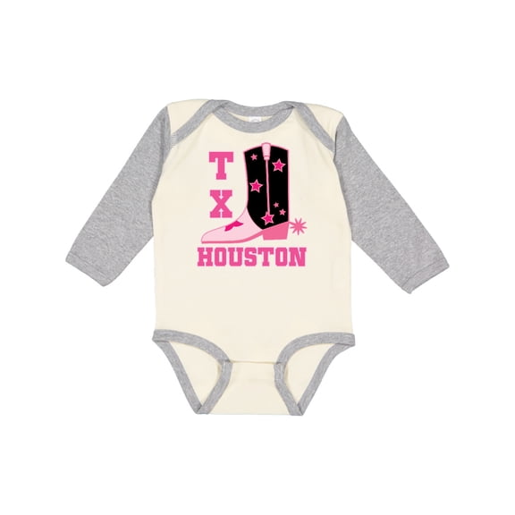 Inktastic Houston Texas Cowgirl Girls Long Sleeve Baby Bodysuit
