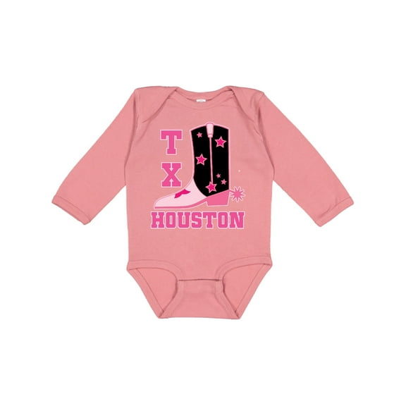 Inktastic Houston Texas Cowgirl Girls Long Sleeve Baby Bodysuit