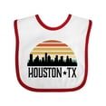 thumbnail image 1 of Inktastic Houston Texas Skyline Retro Boys or Girls Baby Bib, 1 of 4