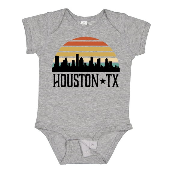 Inktastic Houston Texas Skyline Retro Boys or Girls Baby Bodysuit
