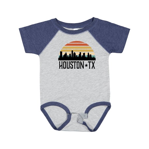 Inktastic Houston Texas Skyline Retro Boys or Girls Baby Bodysuit