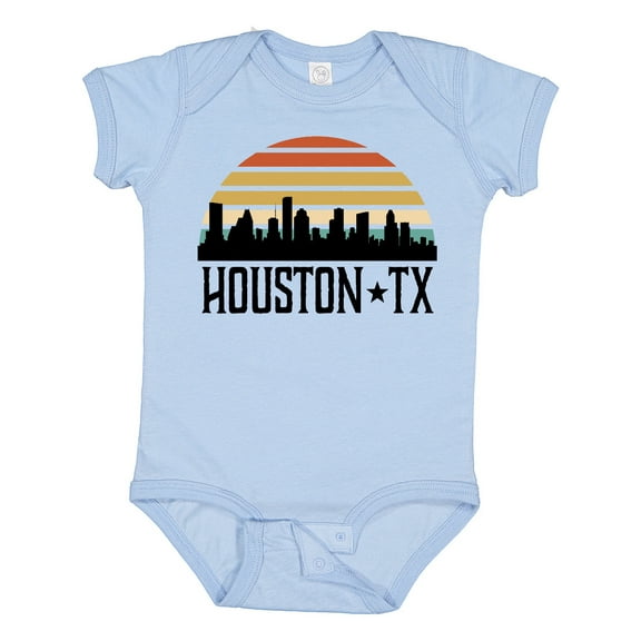 Inktastic Houston Texas Skyline Retro Boys or Girls Baby Bodysuit