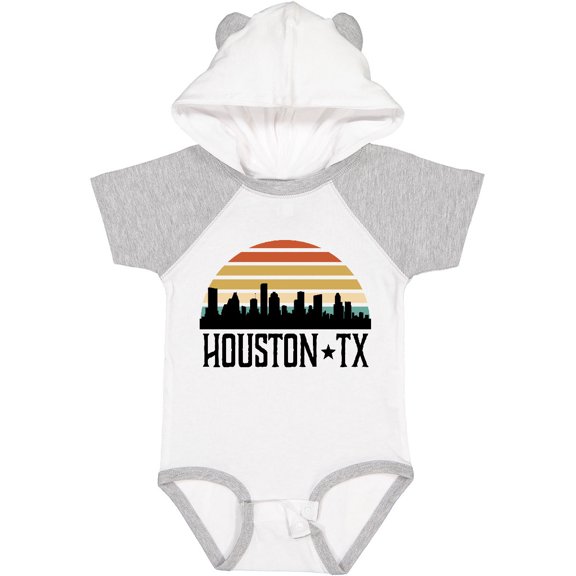 Inktastic Houston Texas Skyline Retro Boys or Girls Baby Bodysuit