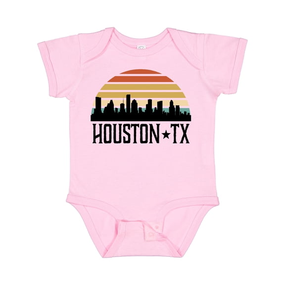 Inktastic Houston Texas Skyline Retro Boys or Girls Baby Bodysuit