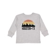 thumbnail image 1 of Inktastic Houston Texas Skyline Retro Boys or Girls Long Sleeve Toddler T-Shirt, 1 of 5