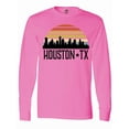 thumbnail image 1 of Inktastic Houston Texas Skyline Retro Long Sleeve T-Shirt, 1 of 5