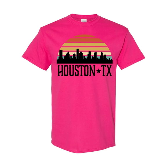 Inktastic Houston Texas Skyline Retro T-Shirt