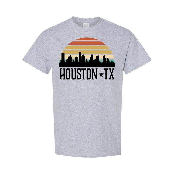 Inktastic Houston Texas Skyline Retro T-Shirt