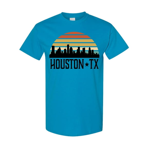 Inktastic Houston Texas Skyline Retro T-Shirt