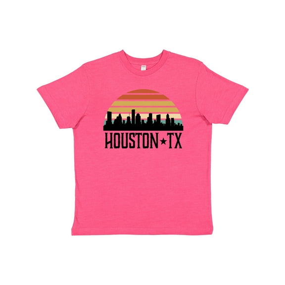 Inktastic Houston Texas Skyline Retro Youth T-Shirt