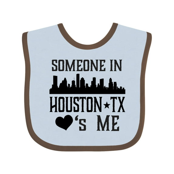 Inktastic Houston Texas Someone Loves Me Skyline Boys or Girls Baby Bib