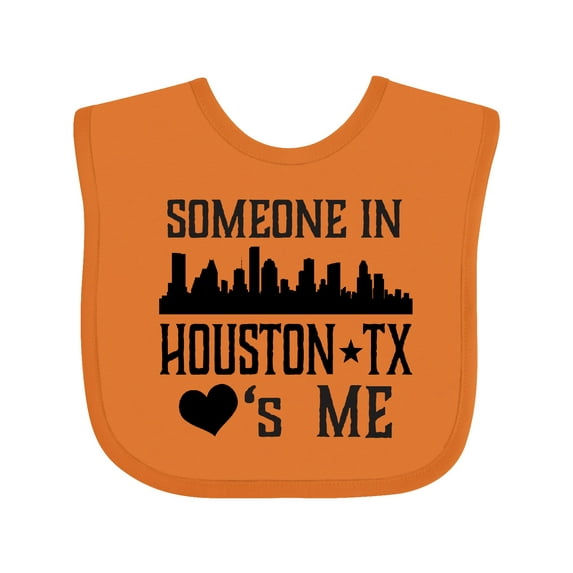 Inktastic Houston Texas Someone Loves Me Skyline Boys or Girls Baby Bib
