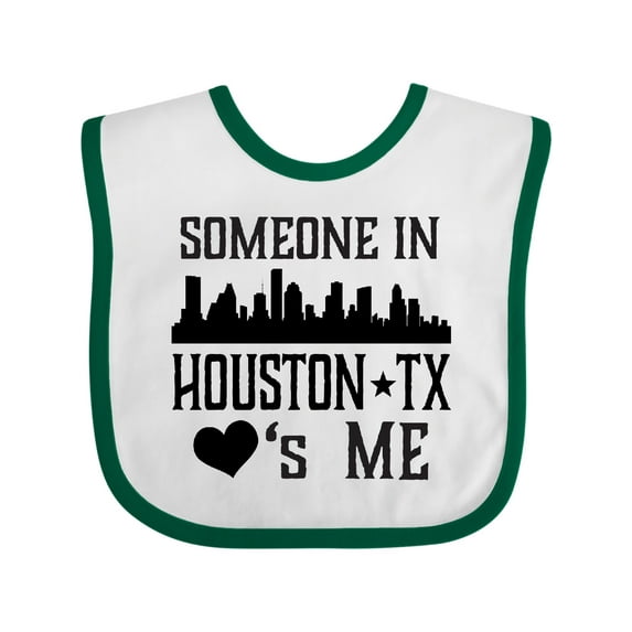 Inktastic Houston Texas Someone Loves Me Skyline Boys or Girls Baby Bib