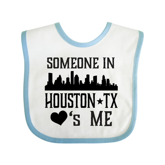 Inktastic Houston Texas Someone Loves Me Skyline Boys or Girls Baby Bib