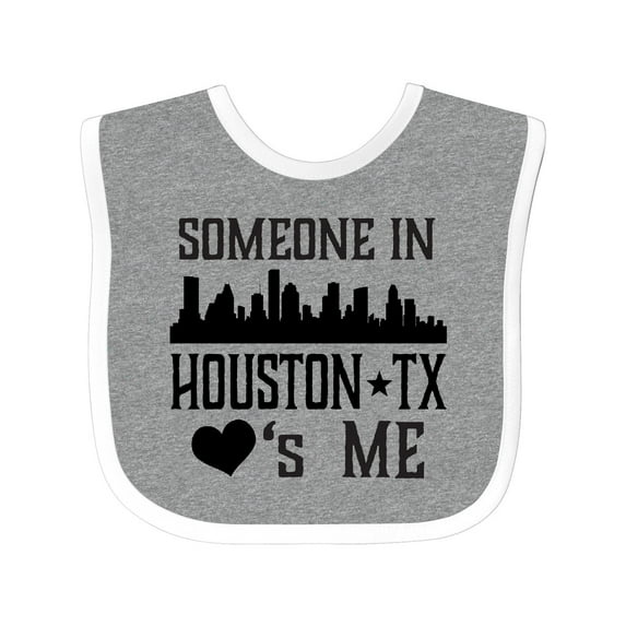 Inktastic Houston Texas Someone Loves Me Skyline Boys or Girls Baby Bib