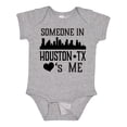 thumbnail image 1 of Inktastic Houston Texas Someone Loves Me Skyline Boys or Girls Baby Bodysuit, 1 of 5