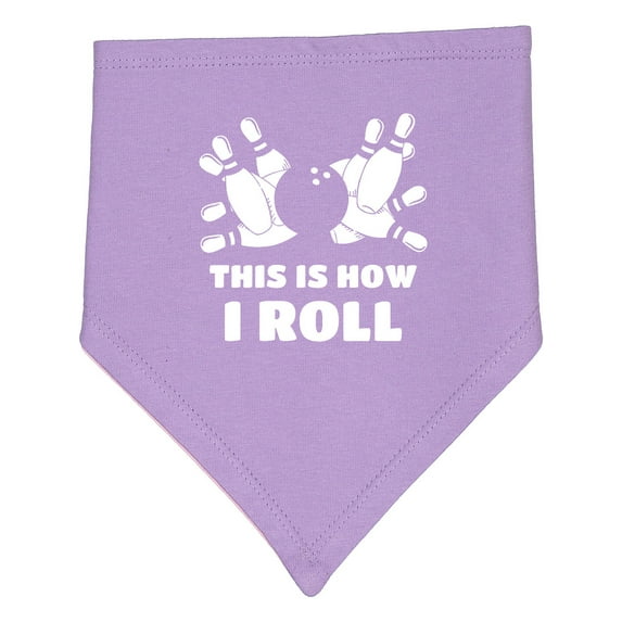 Inktastic How I Roll Bowling Baby Bandana Bib