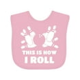 thumbnail image 1 of Inktastic How I Roll Bowling Boys or Girls Baby Bib, 1 of 4
