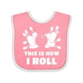 thumbnail image 1 of Inktastic How I Roll Bowling Boys or Girls Baby Bib, 1 of 4