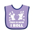 thumbnail image 1 of Inktastic How I Roll Bowling Boys or Girls Baby Bib, 1 of 4