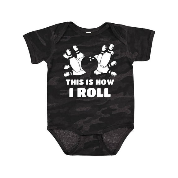 Inktastic How I Roll Bowling Boys or Girls Baby Bodysuit