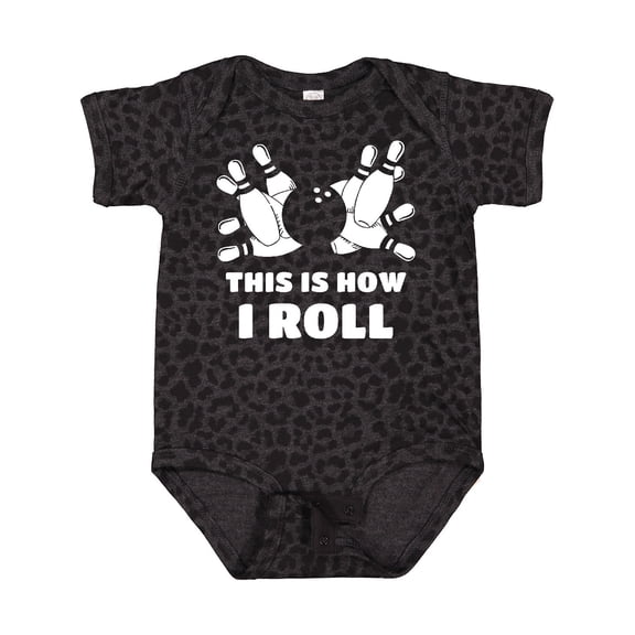 Inktastic How I Roll Bowling Boys or Girls Baby Bodysuit