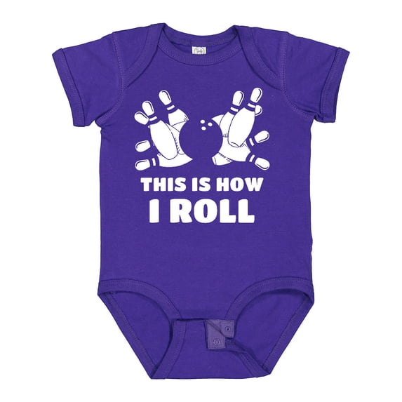 Inktastic How I Roll Bowling Boys or Girls Baby Bodysuit