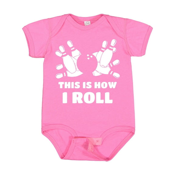 Inktastic How I Roll Bowling Boys or Girls Baby Bodysuit
