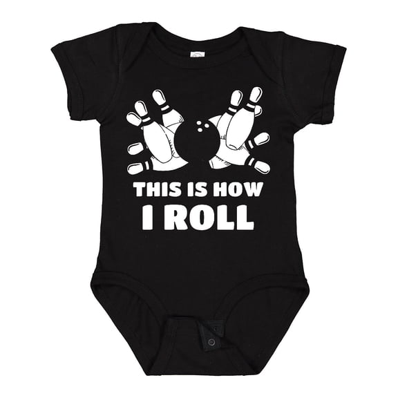 Inktastic How I Roll Bowling Boys or Girls Baby Bodysuit