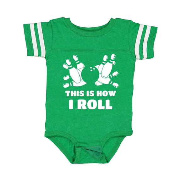 Inktastic How I Roll Bowling Boys or Girls Baby Bodysuit