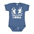 thumbnail image 1 of Inktastic How I Roll Bowling Boys or Girls Baby Bodysuit, 1 of 5