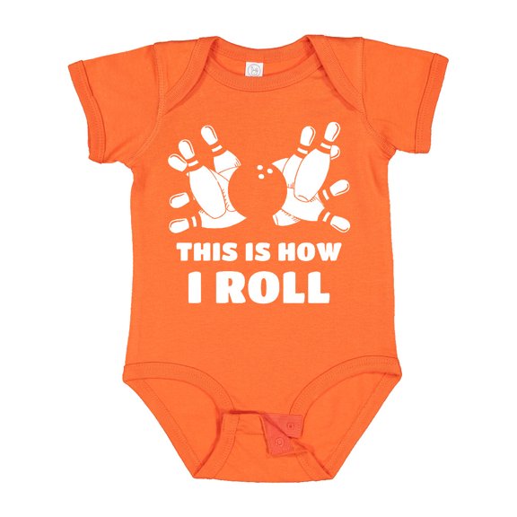 Inktastic How I Roll Bowling Boys or Girls Baby Bodysuit