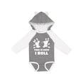 thumbnail image 1 of Inktastic How I Roll Bowling Boys or Girls Long Sleeve Baby Bodysuit, 1 of 5