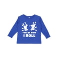 thumbnail image 1 of Inktastic How I Roll Bowling Boys or Girls Long Sleeve Toddler T-Shirt, 1 of 5