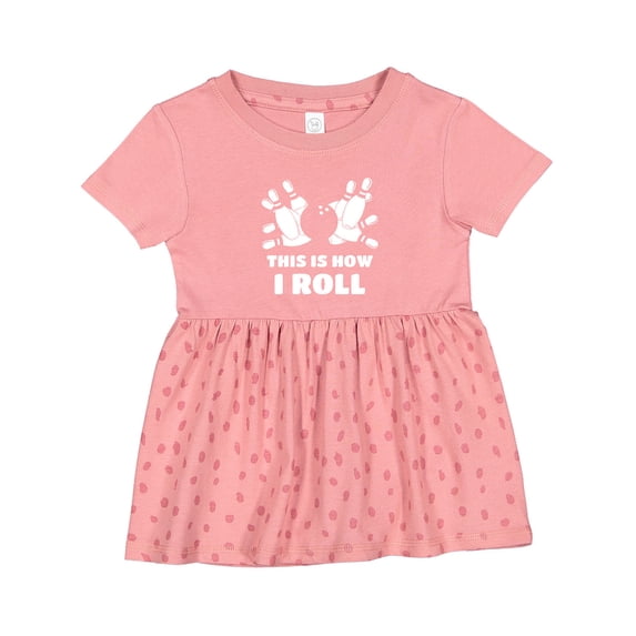 Inktastic How I Roll Bowling Girls Baby Dress