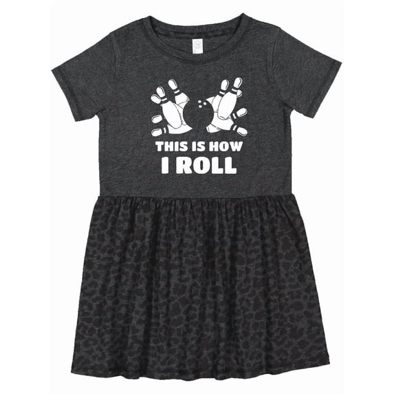 Inktastic How I Roll Bowling Girls Toddler Dress