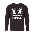 thumbnail image 1 of Inktastic How I Roll Bowling Long Sleeve Youth T-Shirt, 1 of 5