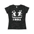 thumbnail image 1 of Inktastic How I Roll Bowling Women's T-Shirt, 1 of 5