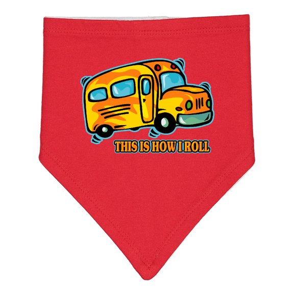 Inktastic How I Roll School Bus Baby Bandana Bib