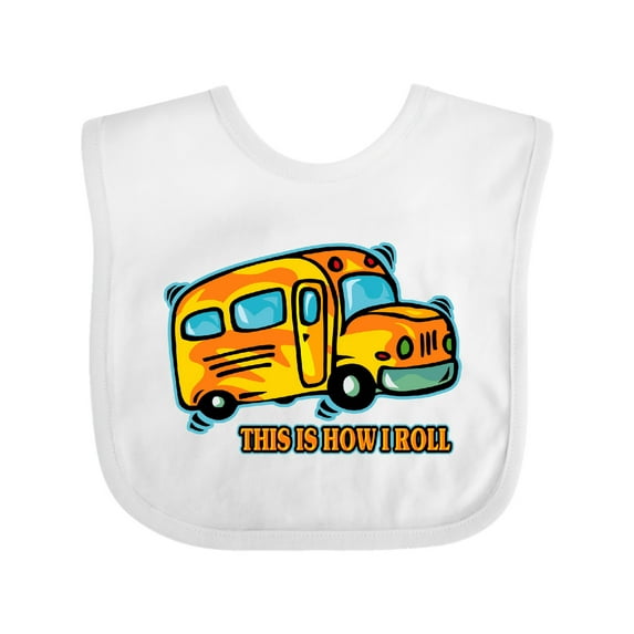 Inktastic How I Roll School Bus Boys or Girls Baby Bib
