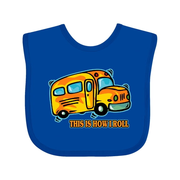 Inktastic How I Roll School Bus Boys or Girls Baby Bib