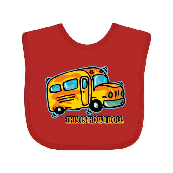 Inktastic How I Roll School Bus Boys or Girls Baby Bib