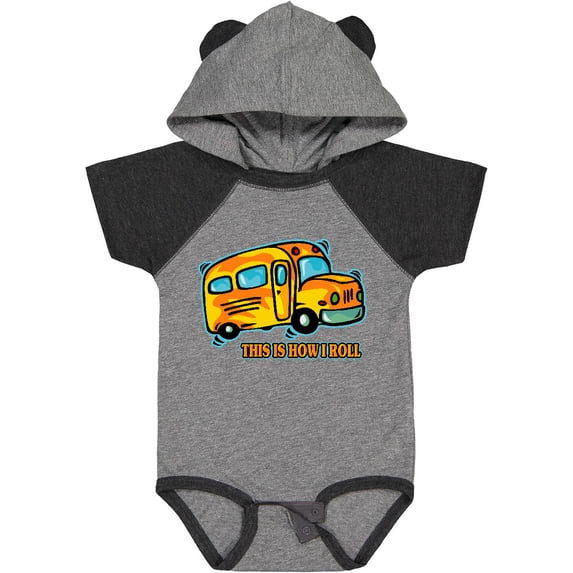 Inktastic How I Roll School Bus Boys or Girls Baby Bodysuit