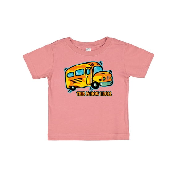 Inktastic How I Roll School Bus Boys or Girls Baby T-Shirt