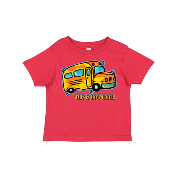 Inktastic How I Roll School Bus Boys or Girls Toddler T-Shirt