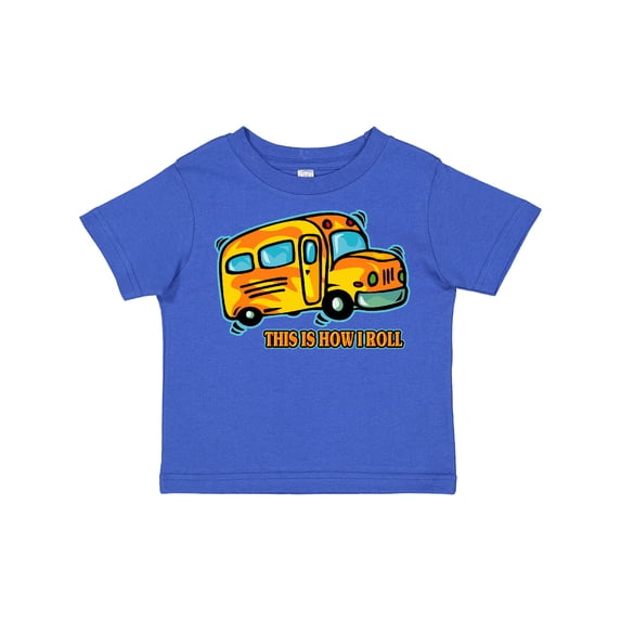 Inktastic How I Roll School Bus Boys or Girls Toddler T-Shirt