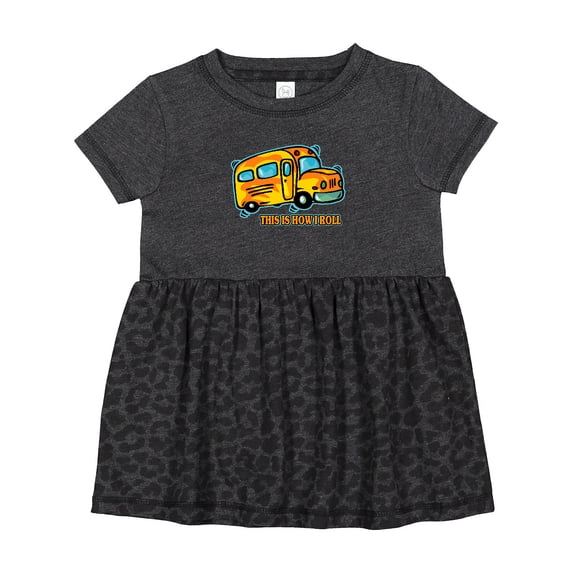 Inktastic How I Roll School Bus Girls Baby Dress